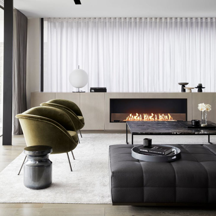 Flex 122SS Single Sided Ethanol Fireplace Insert soft curtains