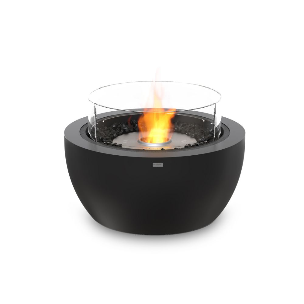 Pod 30 Ethanol Fire Pit Table Graphite Stainless Steel Burner Screen