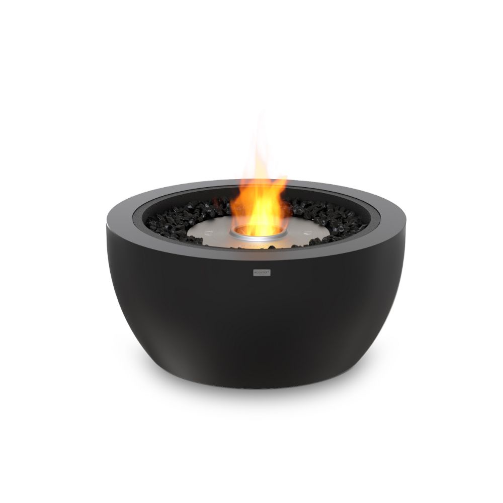 Pod 30 Ethanol Fire Pit Table Graphite Stainless Steel Burner