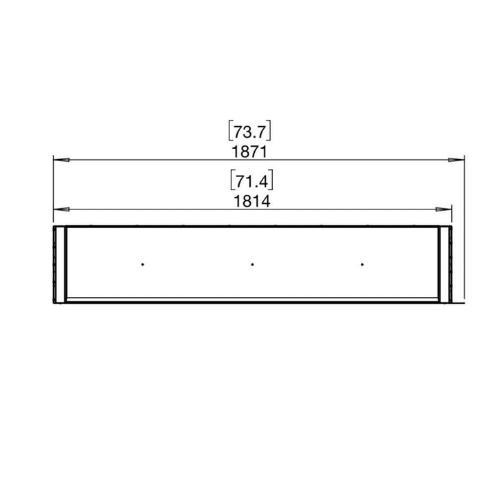 flex 68pn peninsula ethanol fireplace insert Technical Drawing Plan View