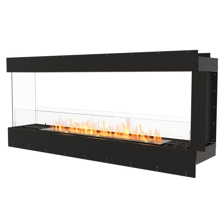 flex 68pn peninsula ethanol fireplace insert flange side