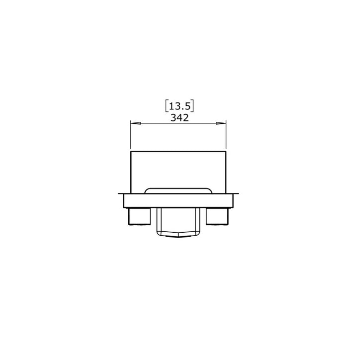 linear 50 ethanol burner kit Technical Drawing Side View