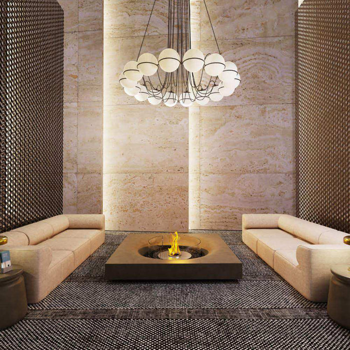 round 20 ethanol burner kit lounge pendant lighting