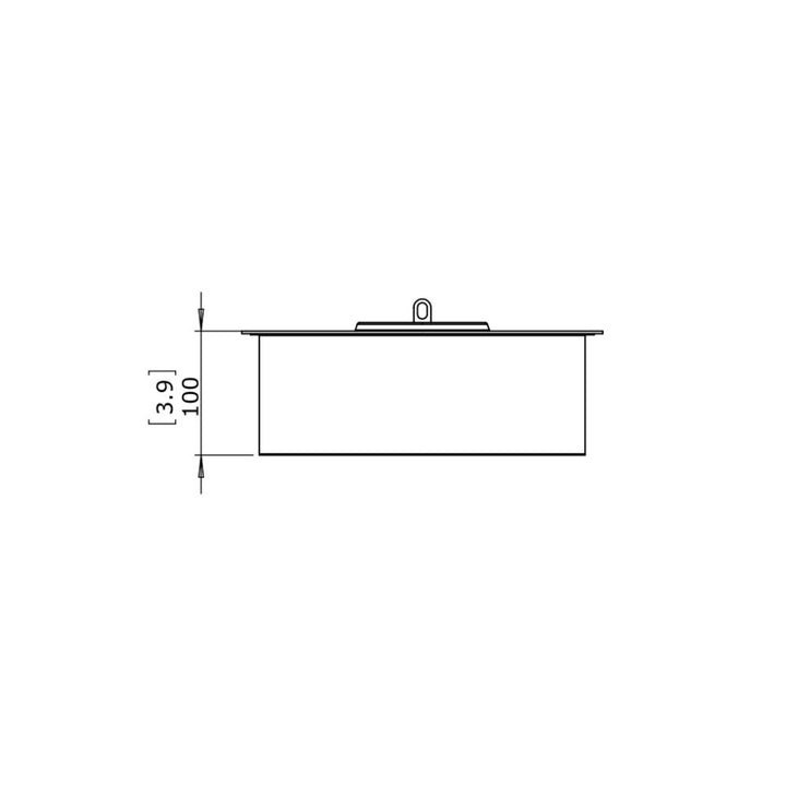 AB3 Ethanol Burner Insert Technical Drawing Front View