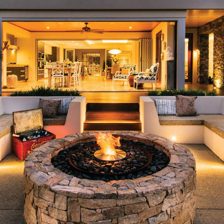 AB8 Ethanol Burner Insert Indoor Stone Fireplace