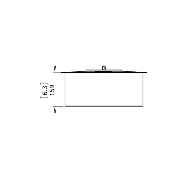 AB8 Ethanol Burner Insert Technical Drawing Side View