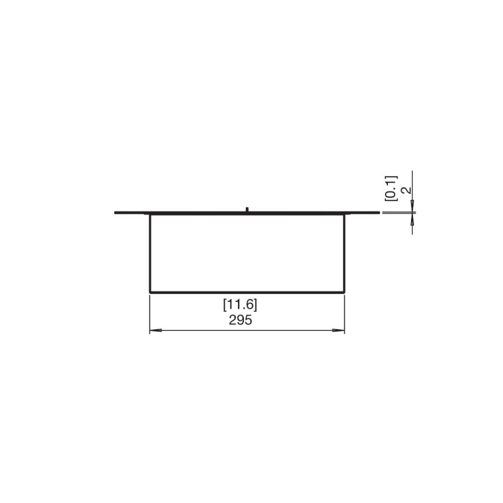 BK5 Ethanol Burner Insert Technical Drawing Front View