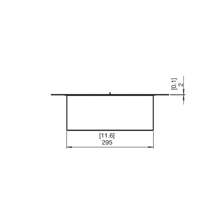 BK5 Ethanol Burner Insert Technical Drawing Front View