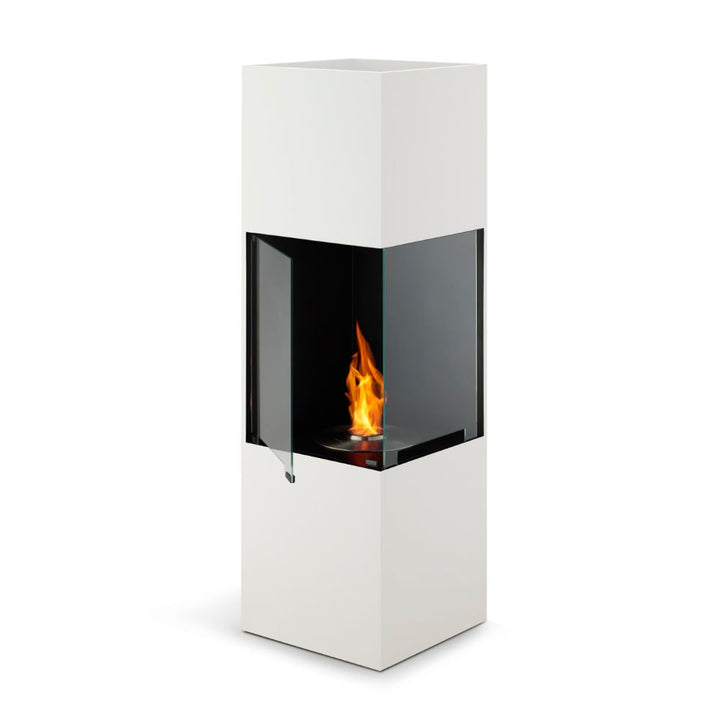 Be Ethanol Fireplace White Stainless Steel Burner