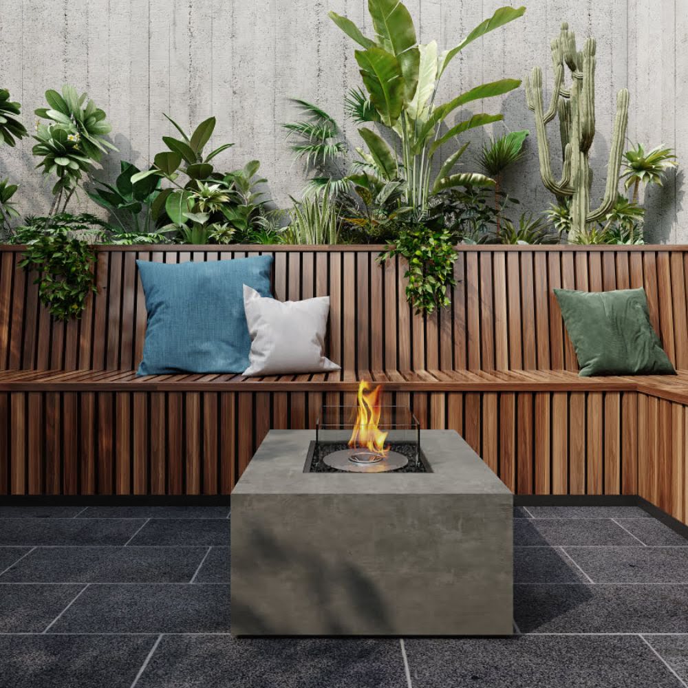 Chaser 38 Ethanol Fire Pit Table Backyard Bench