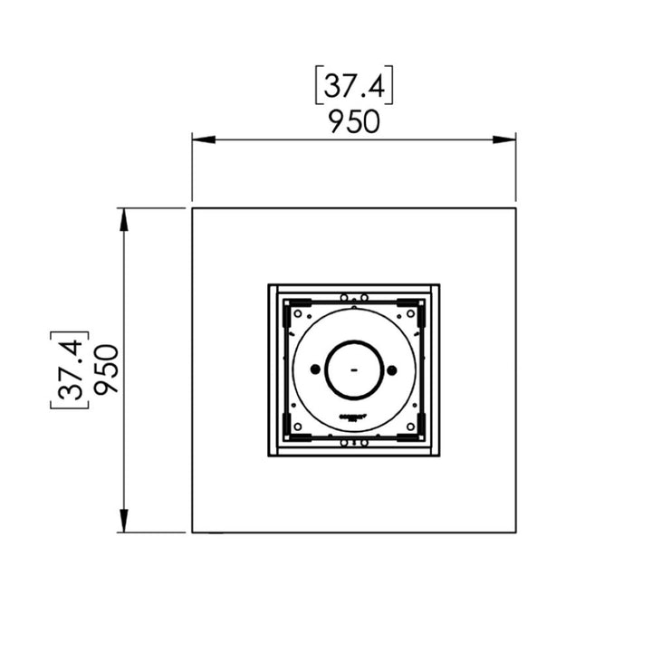 Chaser 38 Ethanol Fire Pit Table Technical Drawing Plan View