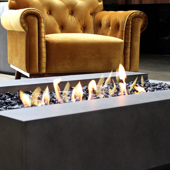 Cosmo 50 Ethanol Fire Pit Table Natural Close Up Fire