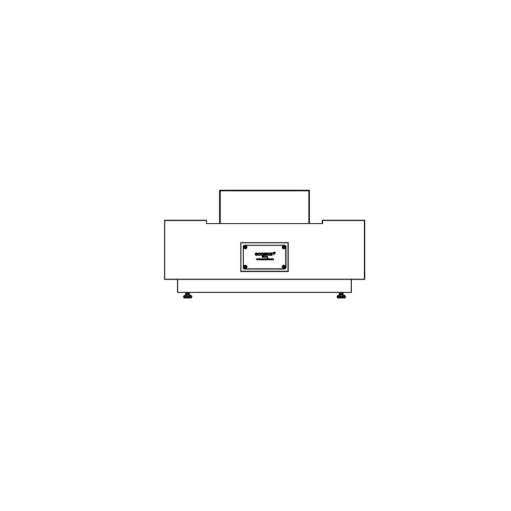 Cosmo 50 Ethanol Fire Pit Table Technical Drawing Front View