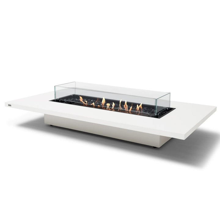 Daiquiri 70 Ethanol Fire Pit Table Bone Black Burner Screen