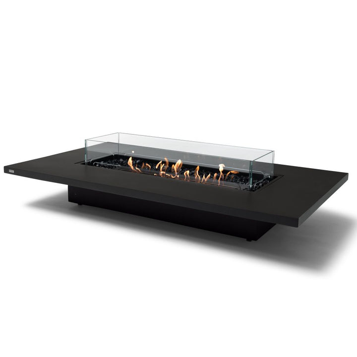 Daiquiri 70 Ethanol Fire Pit Table Graphite Black Burner Screen