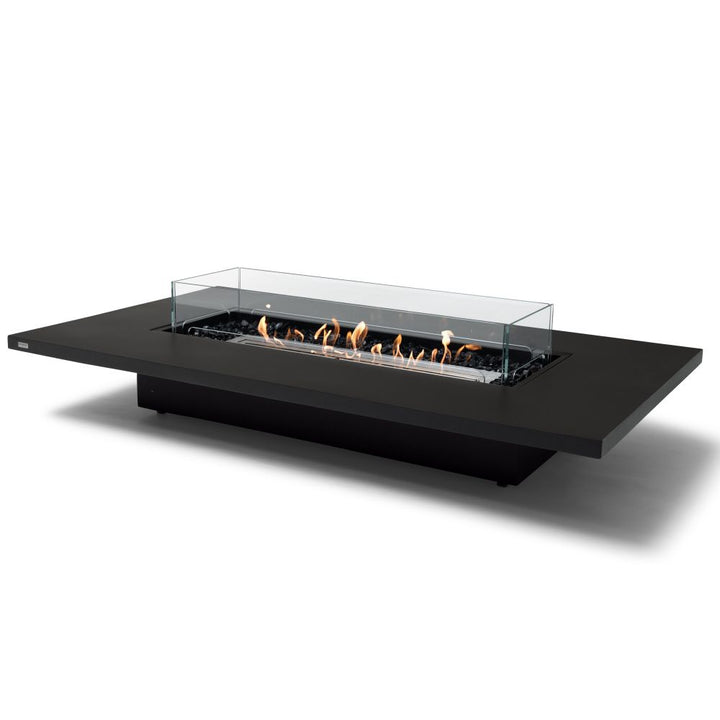 Daiquiri 70 Ethanol Fire Pit Table Graphite Stainless Steel Burner Screen