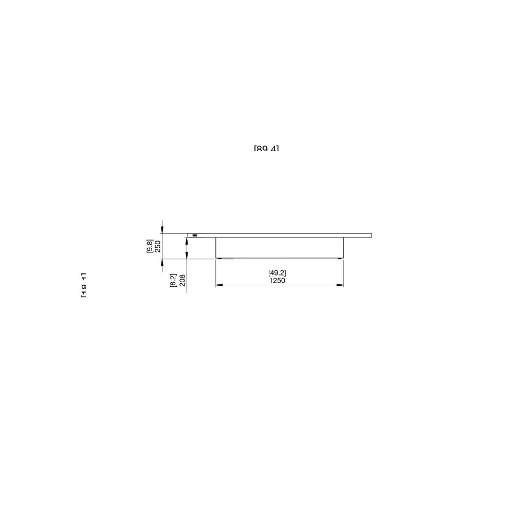 Daiquiri 70 Ethanol Fire Pit Table Technical Drawing Front View