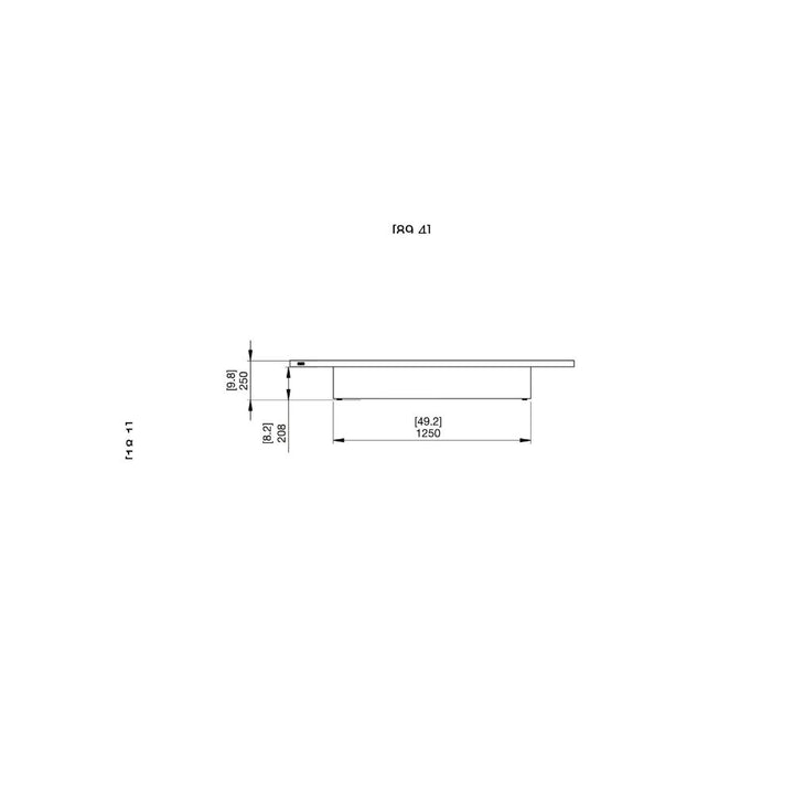 Daiquiri 70 Ethanol Fire Pit Table Technical Drawing Front View