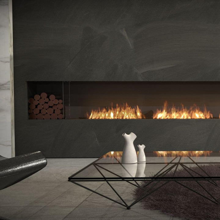 Flex 158SS Single Sided Ethanol Fireplace Insert graphite wall