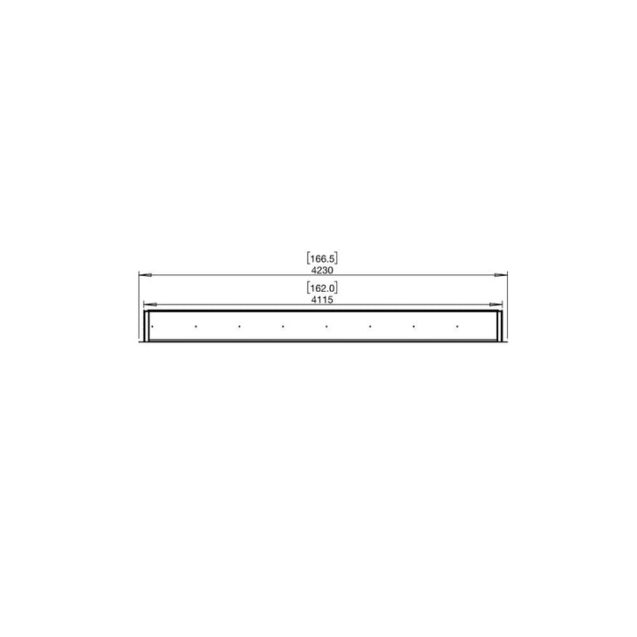 Flex 158SS Single Sided Ethanol Fireplace Insert technical drawing top