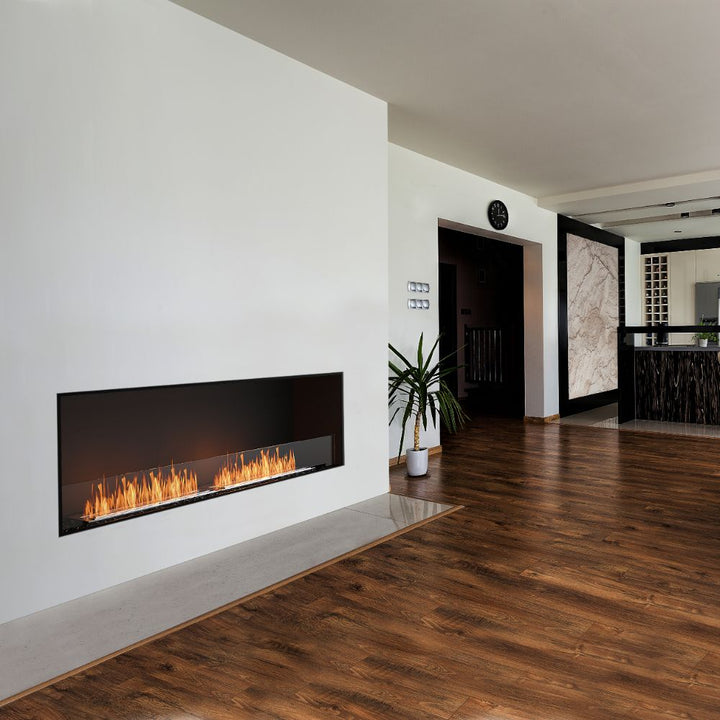 Flex 158SS Single Sided Ethanol Fireplace Insert white wall