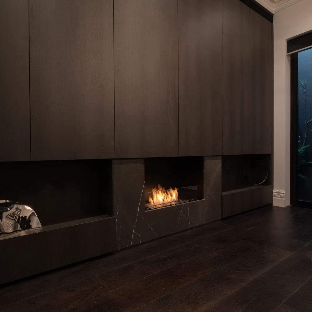 Flex 18SS Single Sided Ethanol Fireplace Insert Contemporary Room