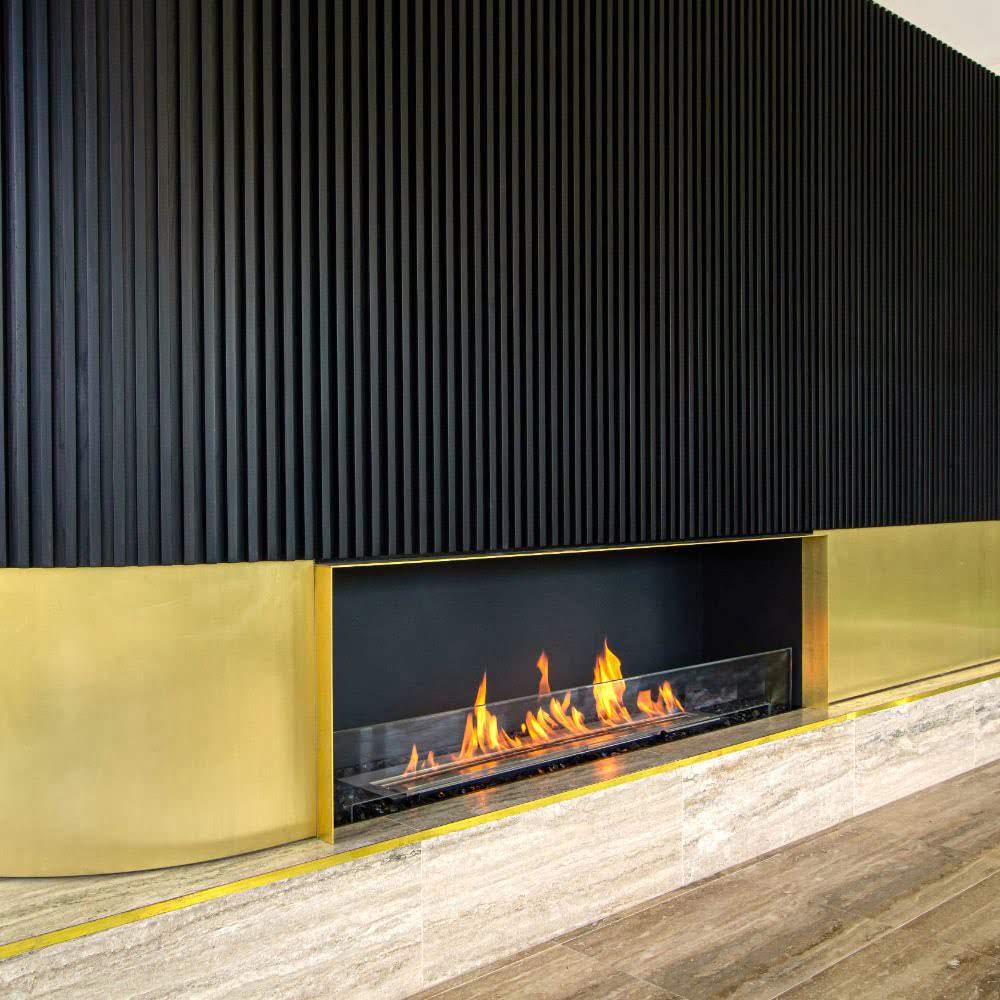 Flex 18SS Single Sided Ethanol Fireplace Insert Glass Doors