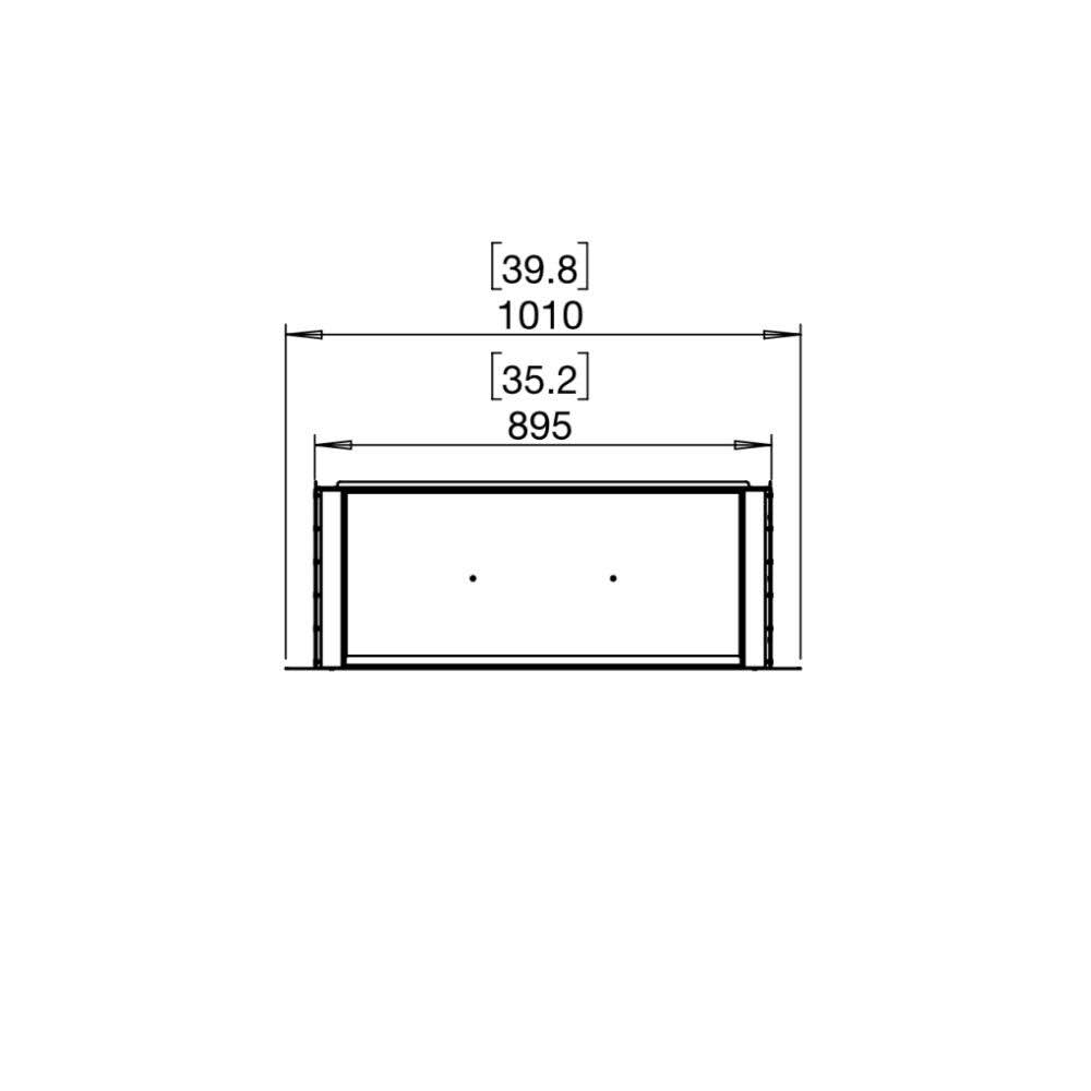 Flex 32SS Single Sided Ethanol Fireplace Insert Technical Drawing Plan View