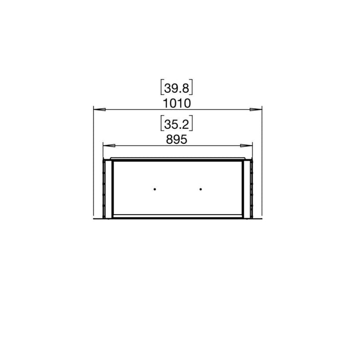 Flex 32SS Single Sided Ethanol Fireplace Insert Technical Drawing Plan View