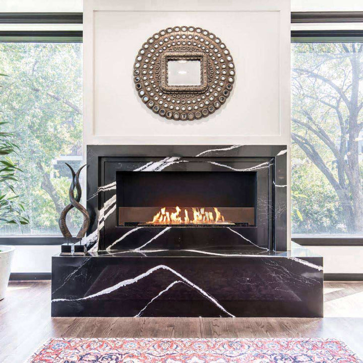 Flex 42SS Single Sided Ethanol Fireplace Insert Classic Mantel Design