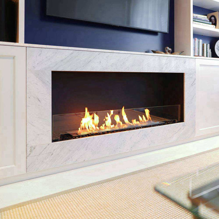 Flex 42SS Single Sided Ethanol Fireplace Insert Clean White Office Space