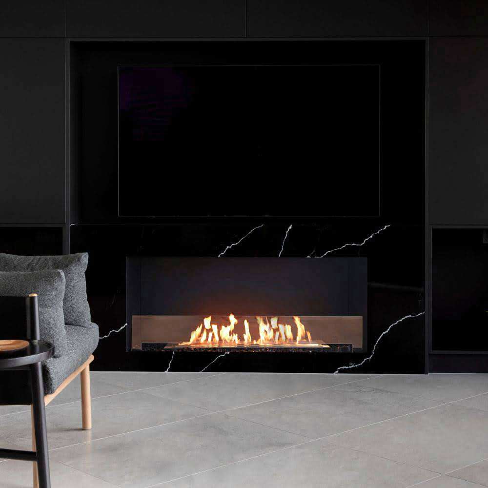 Flex 42SS Single Sided Ethanol Fireplace Insert Luxury Lounge Gold Details