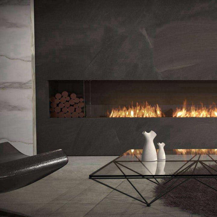 Flex 42SS Single Sided Ethanol Fireplace Insert Luxury Villa Living Room