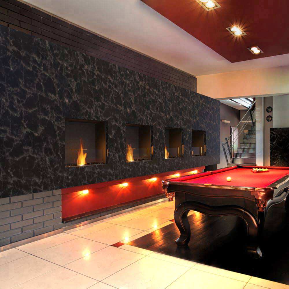 Flex 42SS Single Sided Ethanol Fireplace Insert Red Pool Table