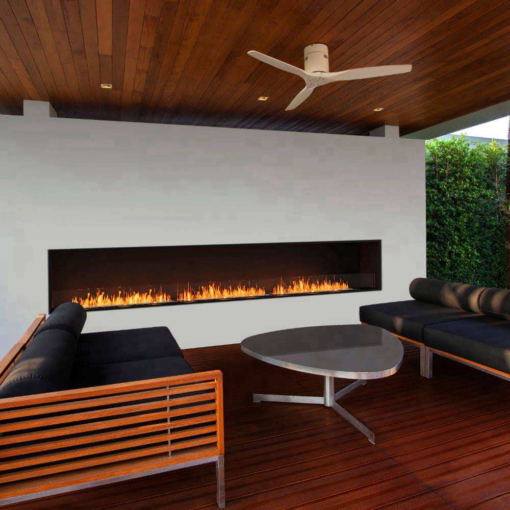 Flex 42SS Single Sided Ethanol Fireplace Insert Sleek Wooden