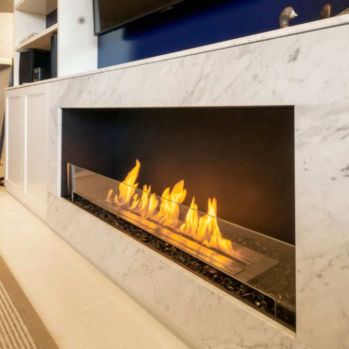 Flex 50SS Single Sided Ethanol Fireplace Insert Elegant Dining Room