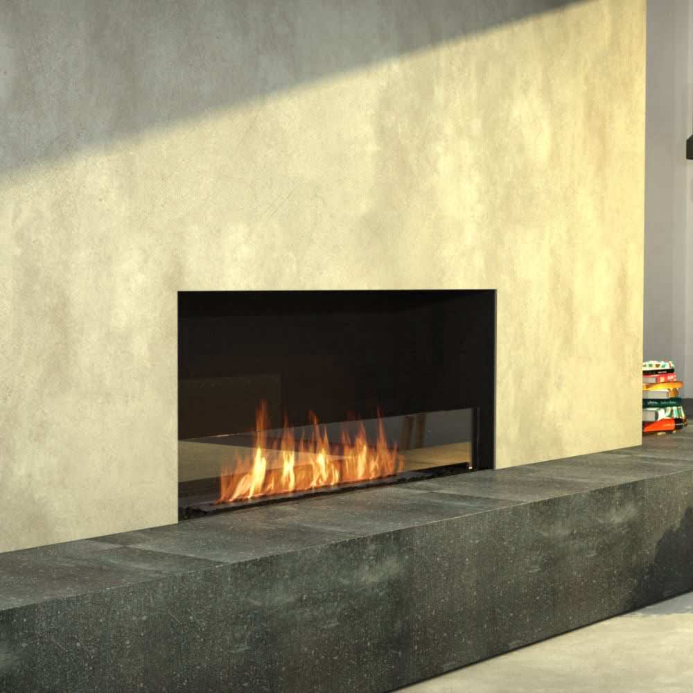 Flex 50SS Single Sided Ethanol Fireplace Insert Natural Concrete