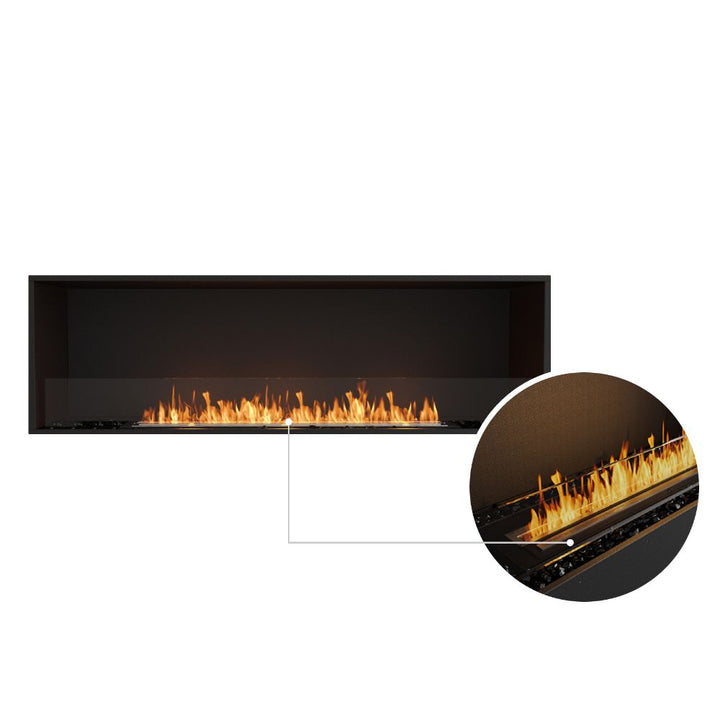 Flex 68SS Single Sided Ethanol Fireplace Insert Black Ceramic Close Up