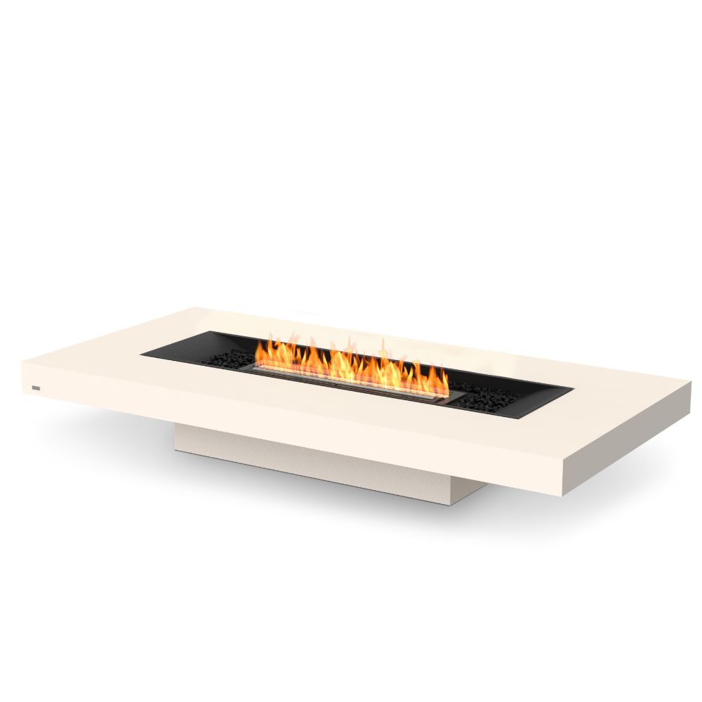 Gin 90 Low Ethanol Fire Pit Table Bone Black Burner