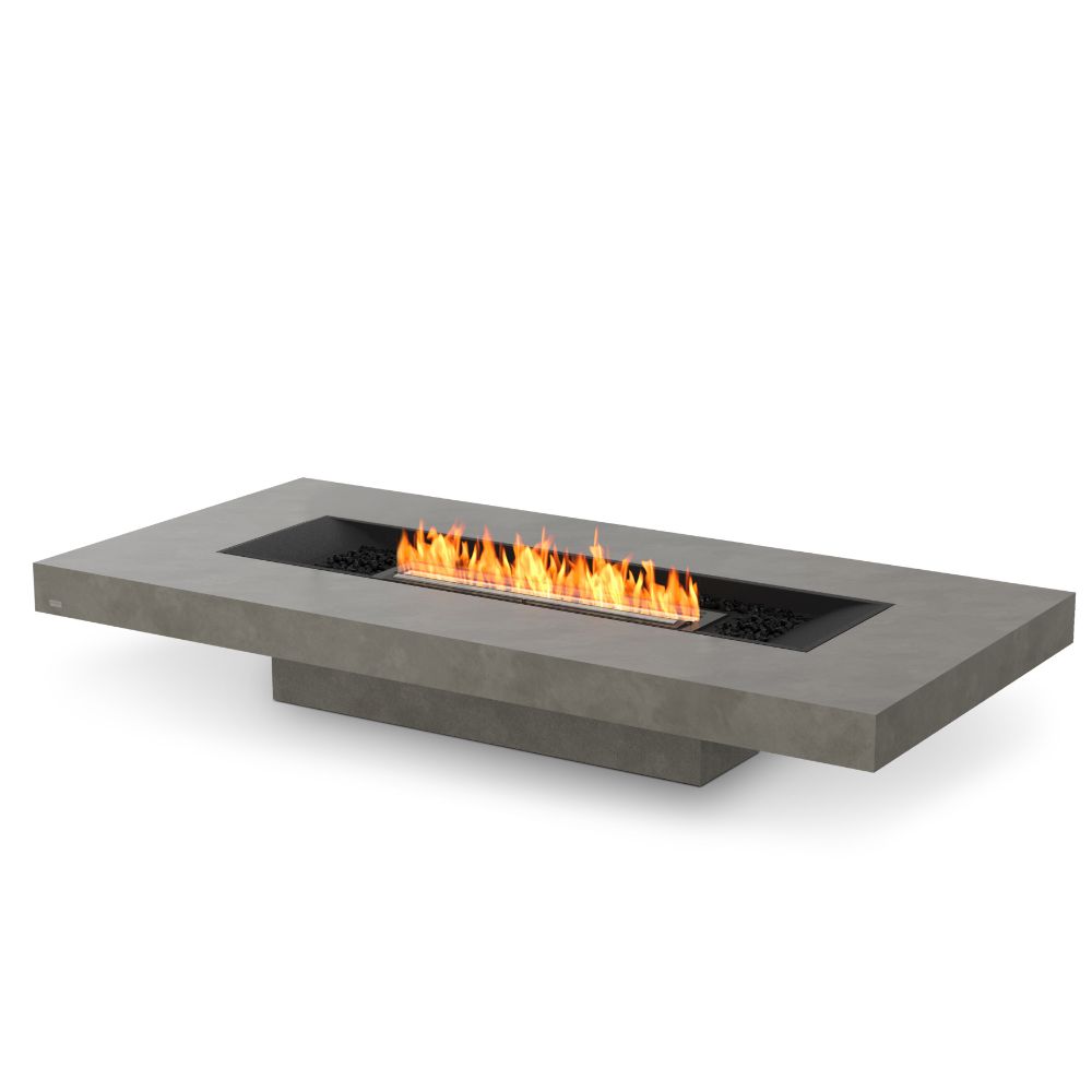 Gin 90 Low Ethanol Fire Pit Table Natural Black Burner