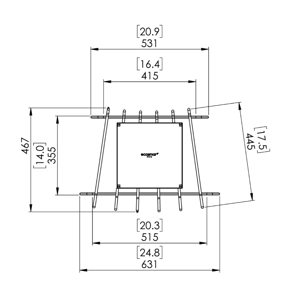 Heritage Grate 25 Ethanol Insert for Traditional Fireplaces