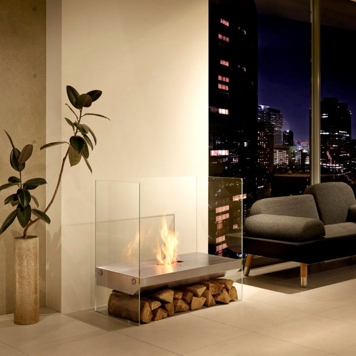 Igloo Ethanol Fireplace Inside Night