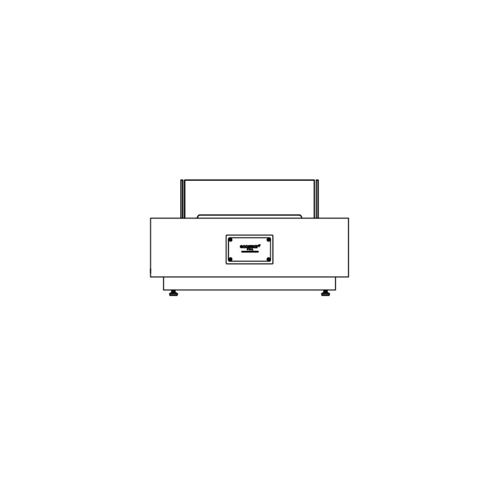 Manhattan 50 Ethanol Fire Pit Table Technical Drawing Front View