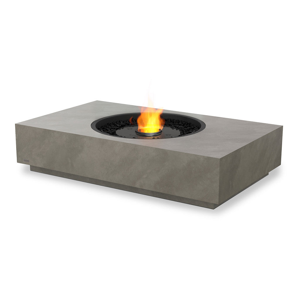 Martini 50 Ethanol Fire Pit Table Natural Black Burner