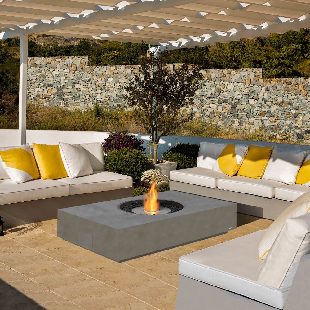 Martini 50 Ethanol Fire Pit Table Natural Lounges Sun