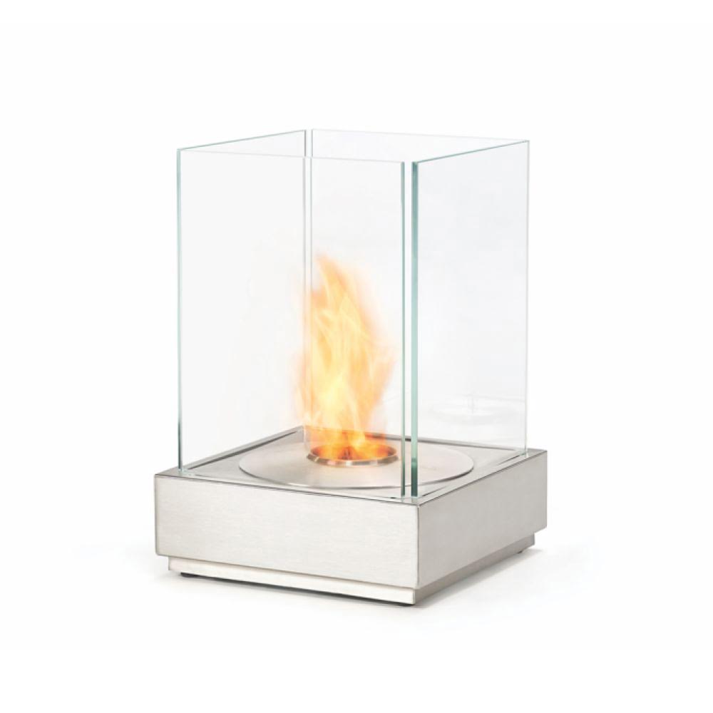 Mini T Ethanol Fireplace Stainless Steel
