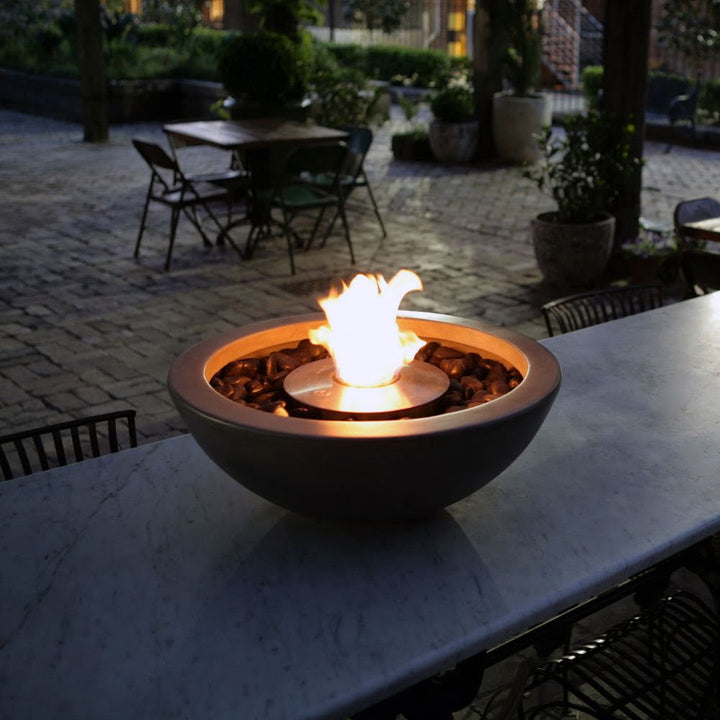 Mix 600 Ethanol Fire Pit Bowl Natural Flame Night