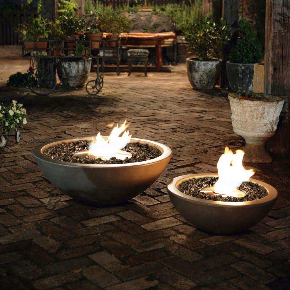 Mix 600 Ethanol Fire Pit Bowl Natural Pair Table Top Night