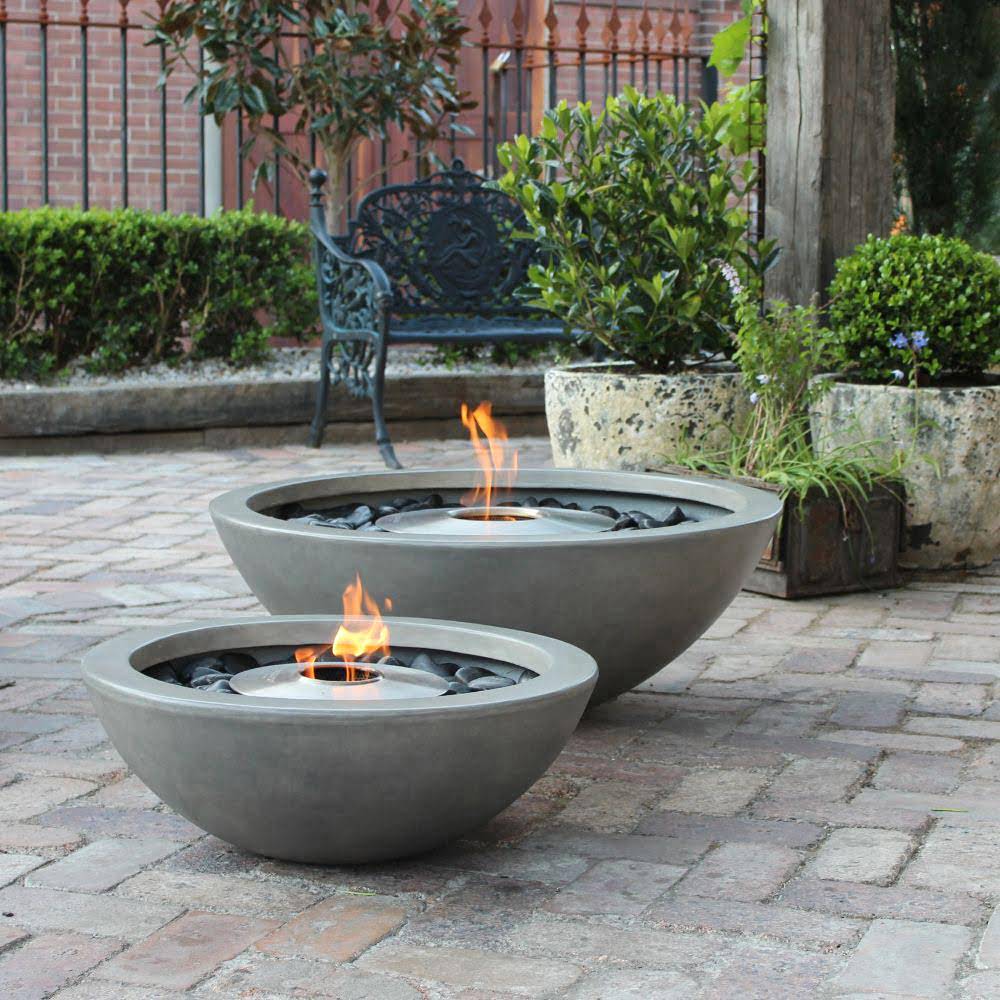 Mix 850 Ethanol Fire Pit Bowl Natural Pair Bricks