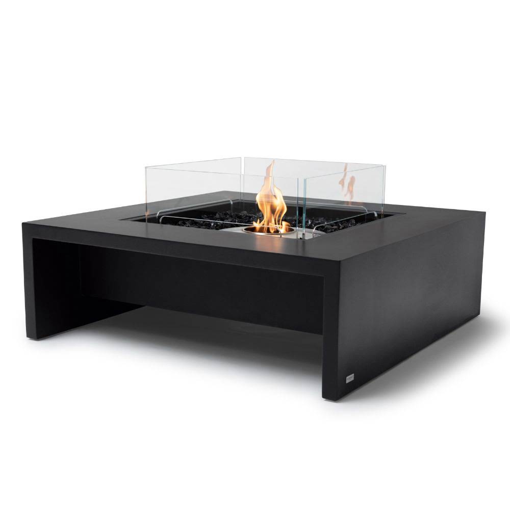 Mojito 40 Ethanol Fire Pit Table Graphite Stainless Steel Burner Screen